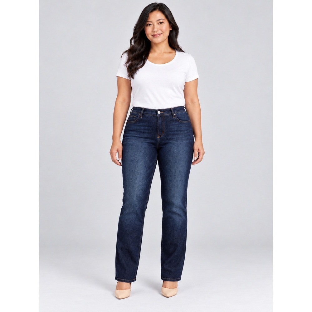 New Directions Sleek Sculpt Straight Leg Jeans Size 14 Short NWT